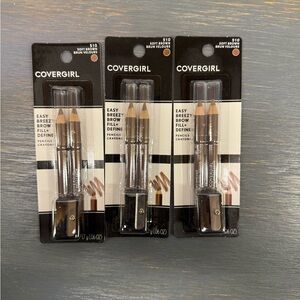 Covergirl Easy Breezy Brow Fill + Define eyebrow pencils soft brown x 3